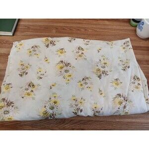 Vintage 60s/70s Pequot Floral Flat Sheet Size Double